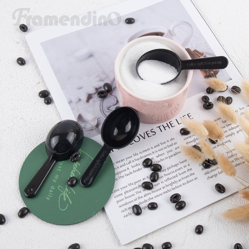 Framendino, 12 Pack Plastic Coffee Measuring Spoons Short Handle Scoops