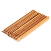 12Pcs Crochet Hook Cylindrical Carbonized Bamboo Needles Kit Sweater Knitting