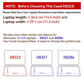 Smatree Hard EVA Protective Sleeve Case Compatible for 16 inch DELL Alienware 16 Area-51 Gaming Laptop, for DELL Alienware X16 R2 Gaming Laptop (X8323)
