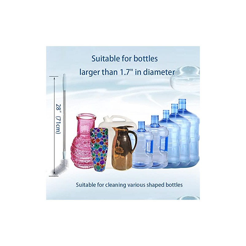 Paquete de 2 cepillos de botella de 28 pulgadas de