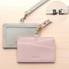 Corale Women's Genuine Leather ID ID Card Holder Horizontal Safety
