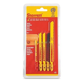 Starrett Bi-Metal Unique Unified Shank Jig Saw Blade Kit - Ideal for Professionals and Do-It-Yourselfers - Includes BU36, BU46, BU38, BU310T and BU214S - BU1