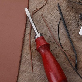 Artibetter 2 pieces leather edge beveler craft edge leather peeling practical DIY peeling cutting tool (1 mm + 1 5 mm)