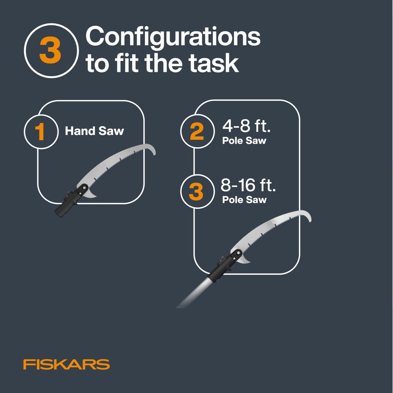 Fiskars XtendControl Extendable Tree Pruner (16 ft), Adjustable Branch Trimmer