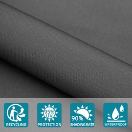 Sunnylaxx Balcony Privacy Screen, Balcony Cover, 90 x 300 cm, Wind Protection, Opaque Balcony Cladding, 160 g/m² Polyester (PES), Wind and UV Protection, with Eyelets and Cable Ties, Anthracite