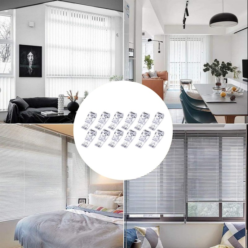 12PCS Blind Cord Safety Device, Clear Roller Blind Clips for