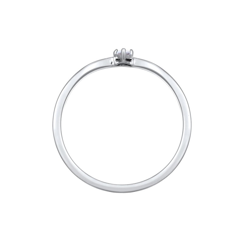 Elli Women's Stacked V Shape Ring with Diamond (0.035 ct.)