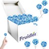 Fruidles Blue-Raspberry Swirl Lollipops 12-Pack Candy Sweets, Party Favors, 1.5"