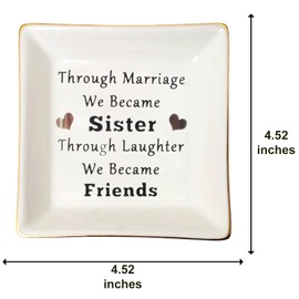 Sister In Law Gifts Jewelry Dish Tray Ceramic Trinket Dish Sister In Law Birthday Gifts Sister In Law Gifts Sister In Law Wedding Gift Gifts For Sister In Law Sister In Law Gift For Sister In Law.