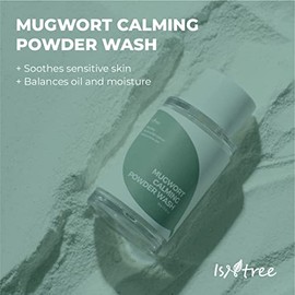 ISNTREE Limpiador Facial en Polvo Spot Saver Mugwort Powder Wash - Coreano con Artemisa Mugwort, Exfoliación Suave y Poros, 15 g                      