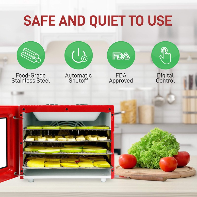Electric Countertop Food Dehydrator Machine - 350-Watt Premium Multi-Tier Meat