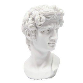 Vittoria Collection Classic Head Bust of David by Michelangelo Statue Made in Italy Home Decoration