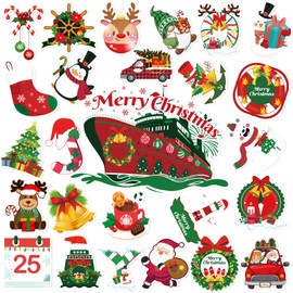 26Pcs Christmas Cruise Door Magnets Decorations,Xmas Cruise Ship Door Decor Magnetic Stickers Decorative for Merry Christmas Carnival Party Refrigerator Fridge Car Kitchen Garage Cabin Door Dishwasher