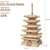 ROWOOD 3D Wooden Puzzle Five-storied Pagoda, Japanese Temple Model Kit