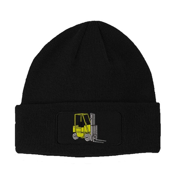 Custom Patch Beanie Forklift Construction Embroidery Acrylic Skull Cap Hats