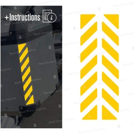 Black Doves 2 x Reflective Stickers for Touratech Motorcycle Aluminium Panniers (Yellow 020)