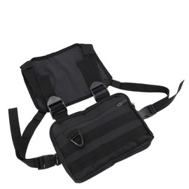 FRCOLOR 1Pc Salon Scissors Bag Multi Functional Hairdressing Tool Pouch for Combs Accessories Durable Vest Backpack Design for Hairdressers Barbers Black