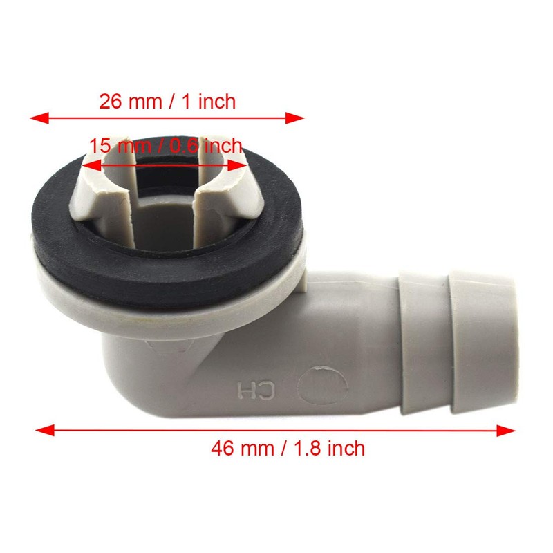 SDTC Tech Air Conditioner AC Drain Hose Elbow Connector Fitting