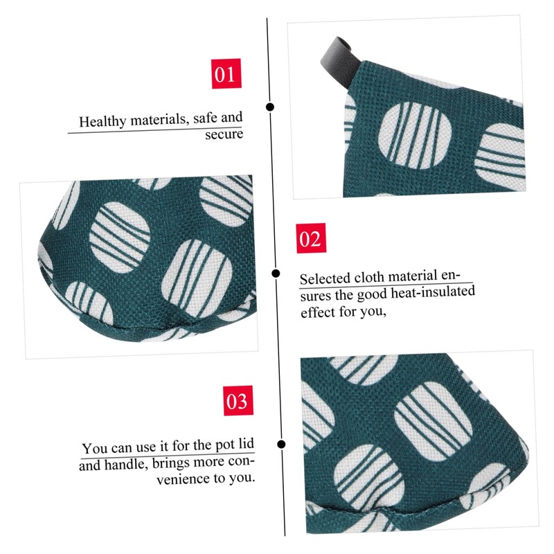 LABRIMP Triangle Oven Gloves Pot Lid Handle Cover Heat Gloves
