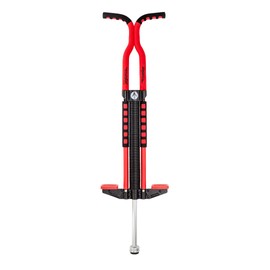 Flybar Master Pogo Stick for Kids, Ages 9+, 80 to 160 Pounds, Easy Grip Handles, Anti-Slip Pegs, Outdoor Toys for Boys, Jumper Toys for Girls, Outside Toys for Kids, Tweens and Teens (Red/Black)