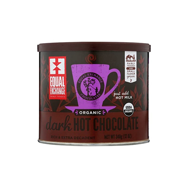 Equal Exchange Organic Dark Hot Chocolate, 12 oz Pack of