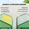 Portable Mini Greenhouse with Screen Roof and Roll-Up Zipper Door