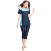 Ababalaya Burkini para mujer con cubierta moderada, 2 piezas, color