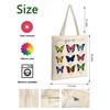 AUSVKAI Canvas Tote Bag Aesthetic Cute for Women Butterfly Grocery