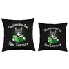 Funny Cat Litter Sophisticated Cats Read Litterature Kitty Throw Pillow