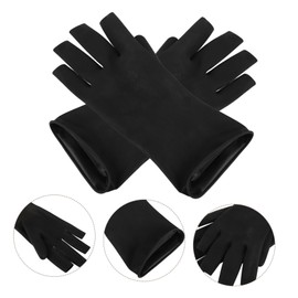 BIUDECO Professional Hair Dye Gloves Rubber Salon Hair Wash Accessories Soft and Comfortable for Stylists and Home Use Black Latex Gloves