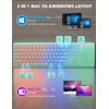 Wireless Keyboard and Mouse Combo - RGB Backlit, Rechargeable &