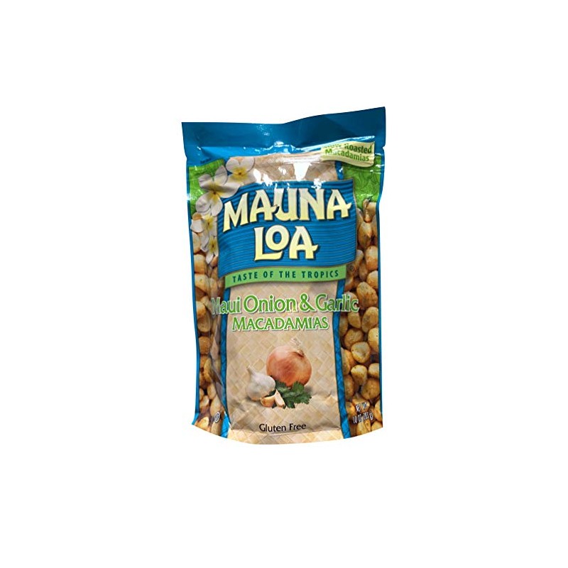 Hawaiian Roasted Macadamia Nuts (Maui Onion and Garlic, 10 Ounce)