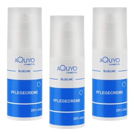 Blueline 20% Urea Creme, Schrundencreme für sehr trockene und verhornte Haut, Pflegecreme bei Schuppenflechte und Neurodermitis, Hornhaut erweicher und Hornhautentferner (3er Pack - 3x 100ml)