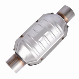 Yeoflagtrade 3.0" Universal Catalytic Converter, 3.0 Inch Inlet/Outle Cat Converter with O2 Port and Heat Shield (EPA Compliant)