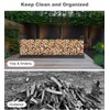 BALIE SPACE 8ft Outdoor Firewood Rack Holder with 14 Support