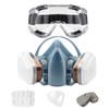Half Face Respirator Mask Set, Reusable, for Sanding, Cutting, Painting,