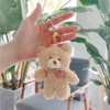 Calsgkspray 2Pcs Brown Bear Plush Keychain,Stuffed Animals Bag Pendant, Plush