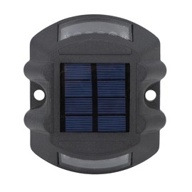 Solar Dock Light IP68 Waterproof Aluminum Alloy Driveway Road Stud Lamp High Brightness LED Solar Deck Lights for Outdoors Yellow Light