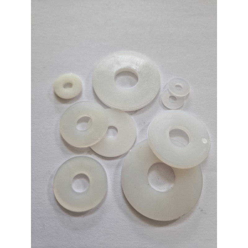 M4 x 12mm Nylon White Penny Washers Fender Repair Washer