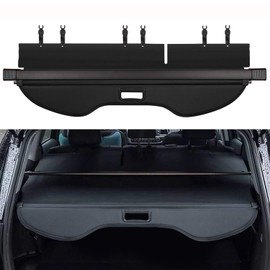 Trunk Cargo Cover for Ford Escape 2013 2014 2015 2016 2017 2018 2019 Retractable Rear Trunk Cargo Luggage Security Shade Cover Shield Interior Accessories Waterproof Upgraded Version (Black)