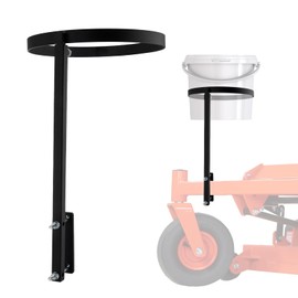 TRUCFUSION 5 Gallon Trash Bucket Holder, Bucket Storage Holder Mount with Clamp for Zero Turn Mowers