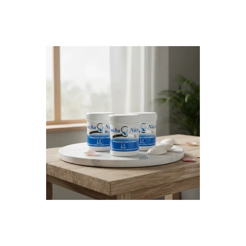 3pack Crema Concha Nacar -vitamina C-aclara Hidrata Regenera