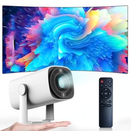 Small Projector, Portable Movie Projector 4K 1080P Support, 230 Degree Rotatable Outdoor Projector, Home Theater Movie Phone Projector, WiFi 5G BT5.0 Video Projector (230° Rotating)