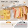 Gewudraw Heavy Duty Clothes Rack Load 630 lbs, Metal Rolling
