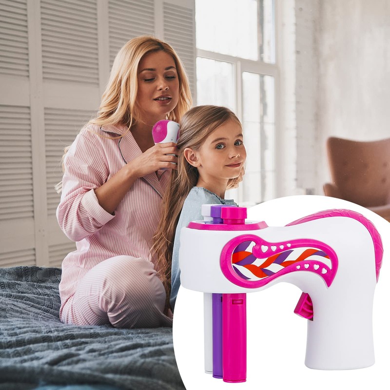 Weinsamkeit Automatic Hair Braider, Hair Bedazzler Kit, Pink Automatic Electric