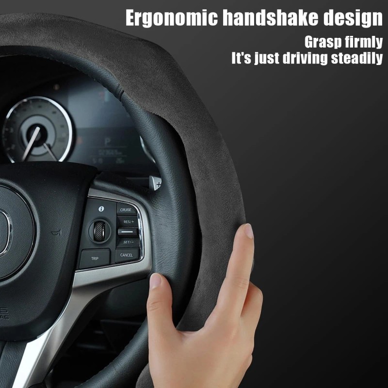 Mandark Car Steering Wheel Cover Suede Sport Vehicle Steer Wheel
