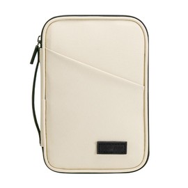 Higoney Waterproof Passport Holder, RFID Blocking Wallet, Portable Travel Document Organizer for Men & Women (Beige)