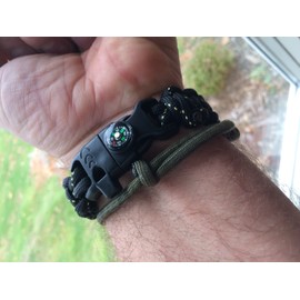 X-cords Emergency Fire Starter Buckle Contoured 1/2 to Make Paracord Bracelet Includes Paracord 850-use with 550 and 750 Cord. (10 Pack) c