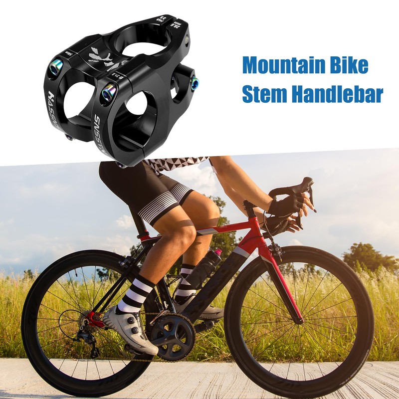A ABSOPRO Mountain Bike Stem Handlebar 35mm Aluminium Alloy Black