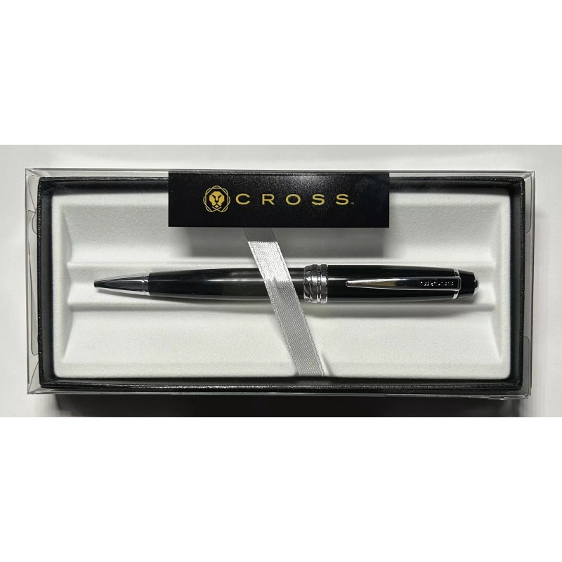 CROSS BAILEY BALLPOINT PEN BLACK LACQUER WITH CROSS PEN GIFT